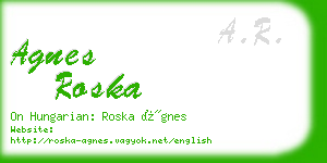 agnes roska business card
